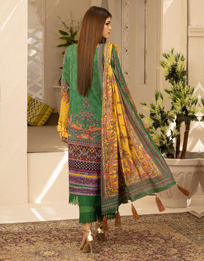 AY-001 – 3 Piece Digital Printed Unstitched Luxury Lawn