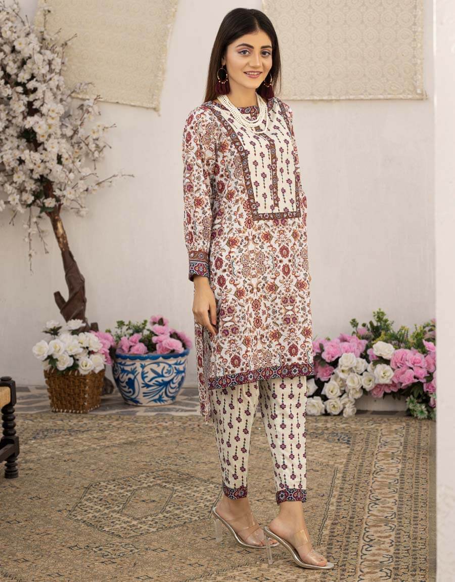 AY-019 – 2 Piece Digital Printed Unstitched Luxury Lawn