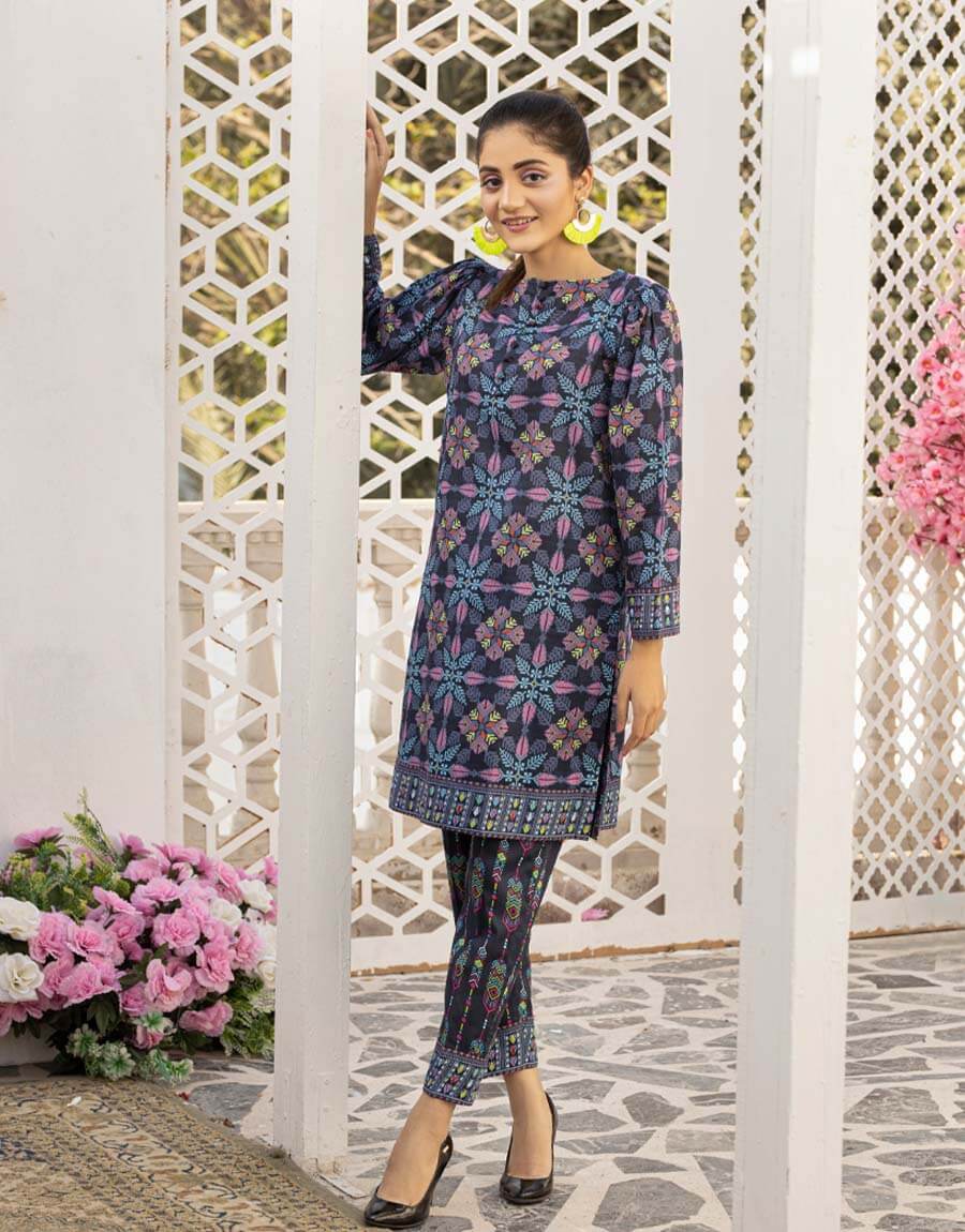 AY-021 – 2 Piece Digital Printed Unstitched Luxury Lawn