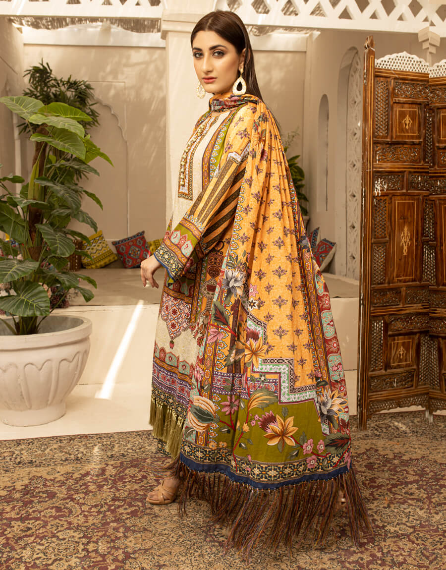 AY-010 – 3 Piece Digital Printed Unstitched Luxury Lawn