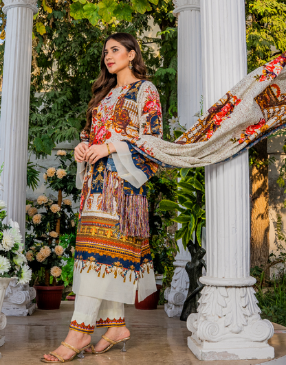 AYW-001 - Unstitched Khaddar 3 Piece