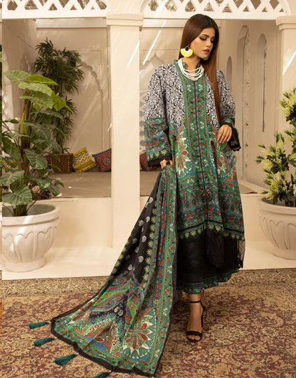 AY-004 – 3 Piece Digital Printed Unstitched Luxury Lawn