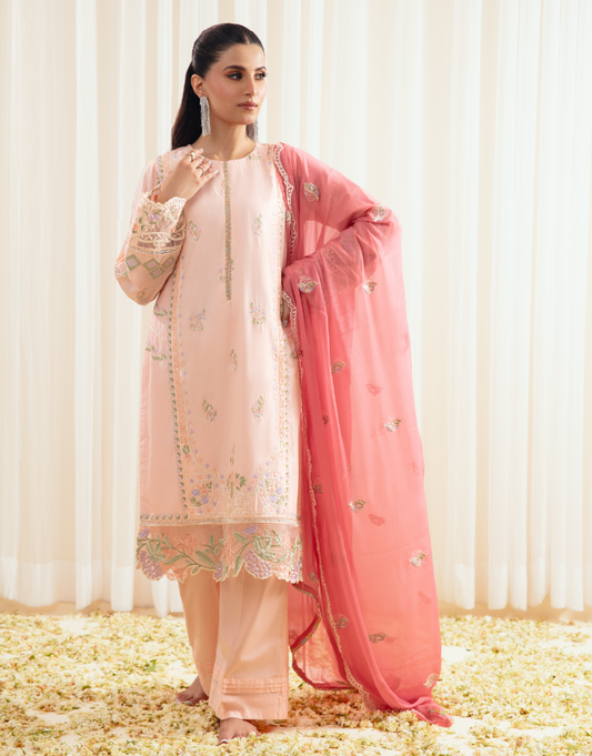 IL 004 Blush Unstitched Lawn