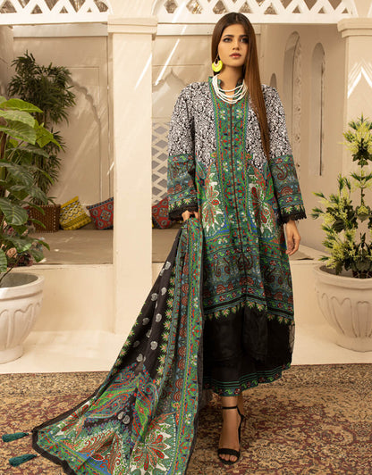 AY-004 – 3 Piece Digital Printed Unstitched Luxury Lawn