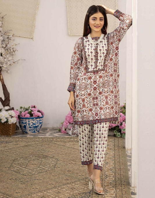 AY-019 – 2 Piece Digital Printed Unstitched Luxury Lawn