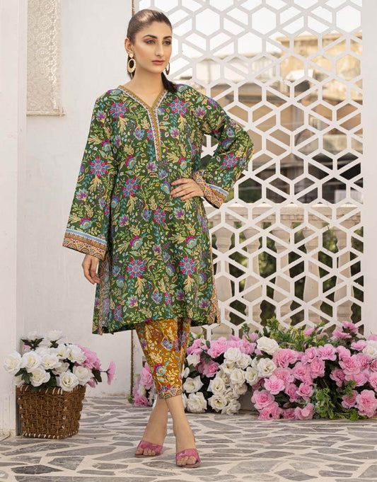 AY-018 – 2 Piece Digital Printed Unstitched Luxury Lawn